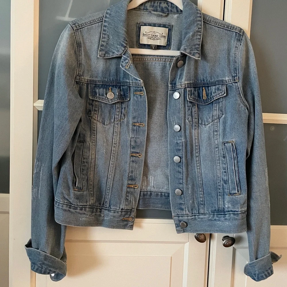 Ashley Vintage Charm Blue Denim Jacket - Picture 1 of 3